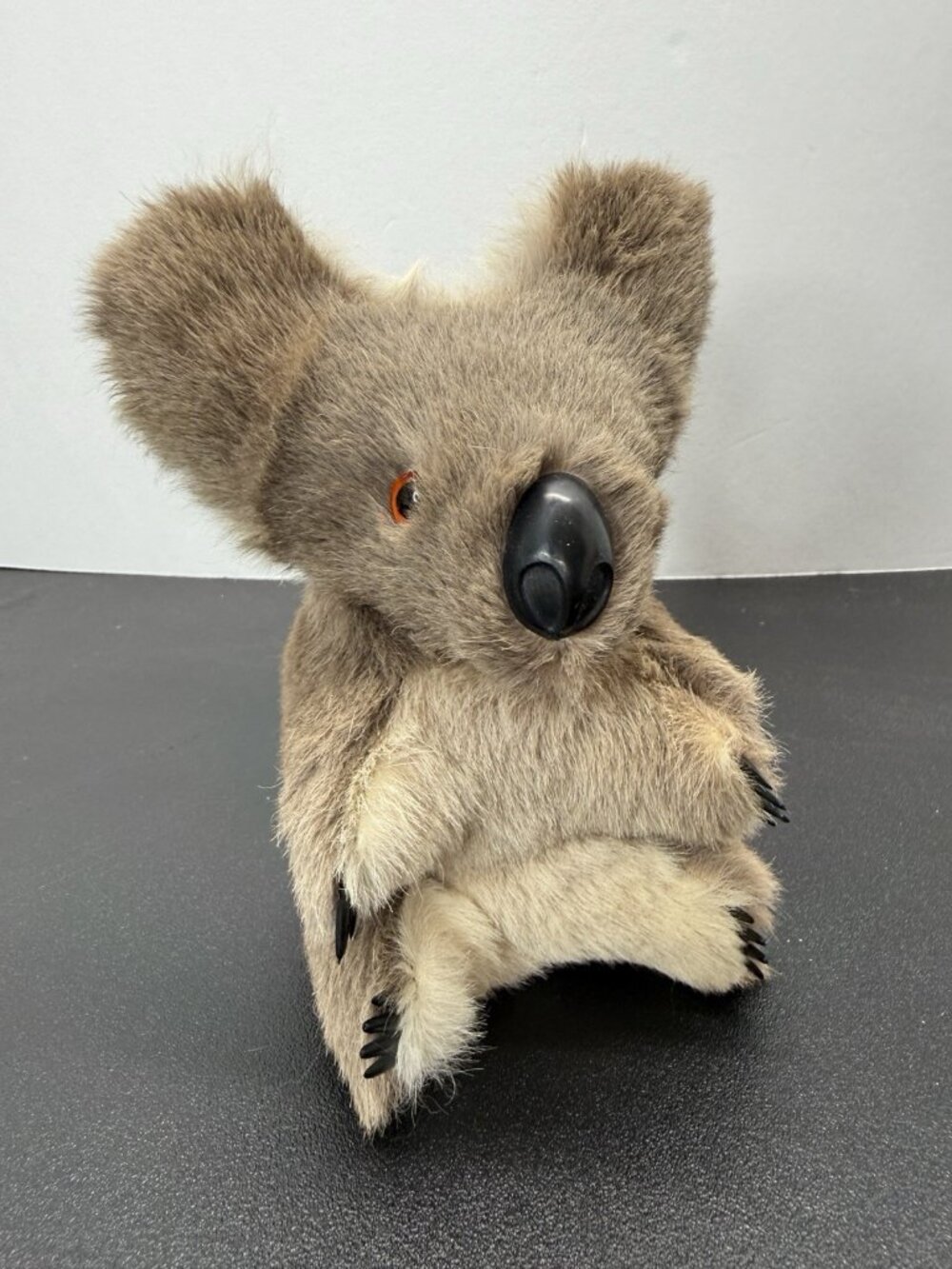 Vintage Plush Koala Bear Real Kangaroo Fur 7" Stuffed Animal Plush 1970s